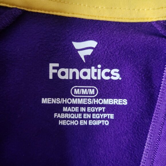 Fanatics NFL Minnesota Vikings Football Quarter Zip Sweatshirt, Men’s M, Purple - Picture 3 of 7